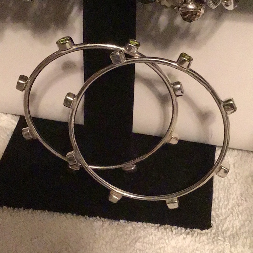 Sterling Silver Multi-Gemstone Bangles - image 4